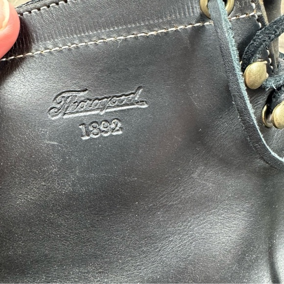 Thorogood 1892 Beloit Black Leather Boots Men’s Size 13 Work Cork Lace Up - Picture 15 of 15